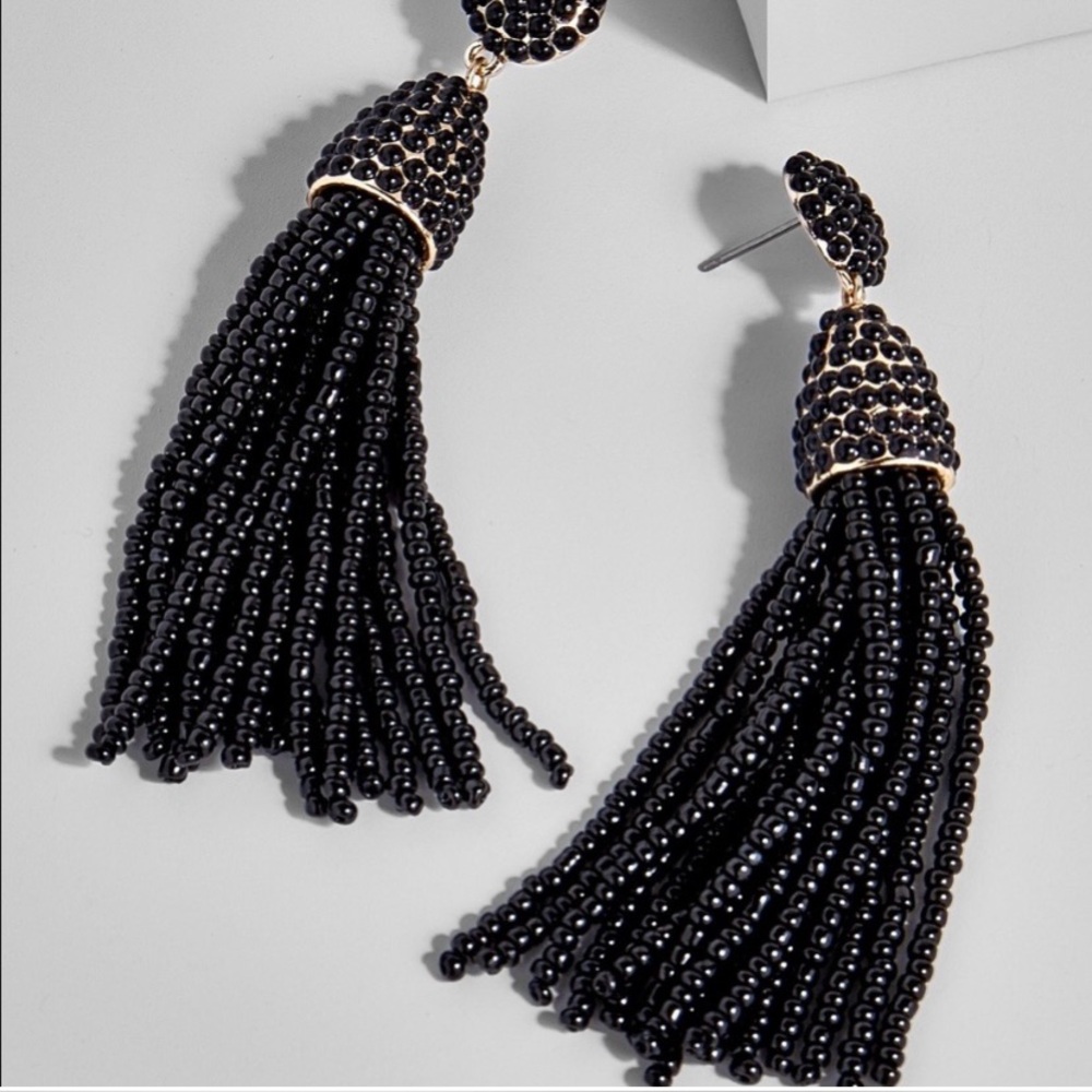 🖤NWT Baublebar Black Jewel Tassel Earrings